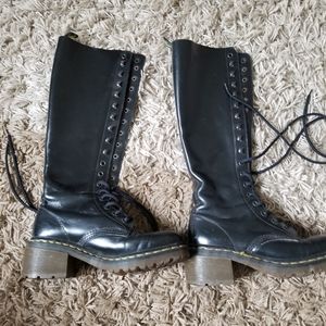 Vintage Black knee high Dr. Martens boots